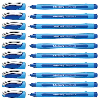 Artikelbild 8 für Schneider Kugelschreiber Slider Memo hellblau/dunkelblau, Schreibfarbe: blau, 10 St., Artikelnummer 389825