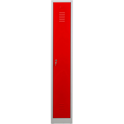 Artikelbild 4 für Gürkan Spind lichtgrau, feuerrot 104754, 1 Schließfach 30,0 x 50,0 x 180,0 cm, Artikelnummer 559462