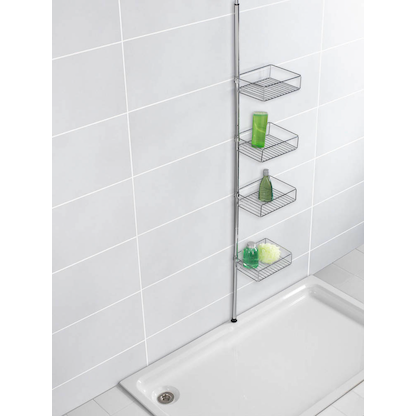 Artikelbild 6 für WENKO Teleskop-Duschregal Domaso silber 25,0 x 20,0 x 65,0 - 275,0 cm, Artikelnummer 530511