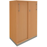 Artikelbild 1 für fm Schiebetürenschrank Oldenburg, 4260429767274 buche 2 Fachböden 80,0 cm 113,3 cm, Artikelnummer 565422