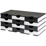 Artikelbild 1 für styro Sortierstation styrodoc duo Standard schwarz/weiß mit 12 Fächer, Artikelnummer 659148