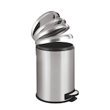 Artikelbild 1 für WENKO Leman Mülleimer 20,0 l silber, Artikelnummer 805404