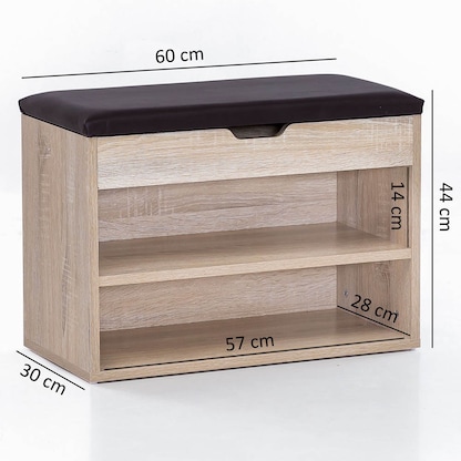 Artikelbild 2 für WOHNLING Schuhschrank, WL5.262 sonoma-eiche 1 Fachboden 60,0 x 30,0 x 40,0 cm, Artikelnummer 906392
