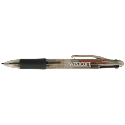 Artikelbild 17 für WESTCOTT 4-Farben-Kugelschreiber VARIETY beige, Schreibfarbe: schwarz, blau, rot, grün, 1 St., Artikelnummer 333538