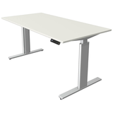 Artikelbild 1 für Kerkmann Move 3 tube elektrisch höhenverstellbarer Schreibtisch weiß rechteckig, T-Fuß-Gestell silber 160,0 x 80,0 cm, Artikelnummer 289441