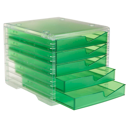 Artikelbild 2 für styro Schubladenbox styroswingbox light gecko 275-8430.25124, DIN A4 mit 5 Schubladen, Artikelnummer 821864