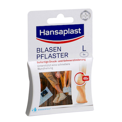 Artikelbild 21 für Hansaplast Blasenpflaster L 587360 transparent 5,8 x 3,4 cm, 5 St., Artikelnummer 148599