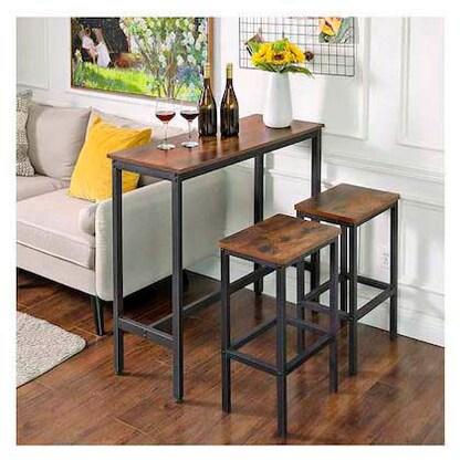 Artikelbild 3 für VASAGLE Bistrotisch braun 100,0 x 40,0 x 90,0 cm, Artikelnummer 289437