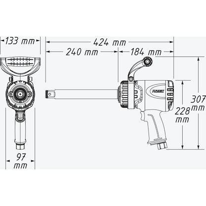 Artikelbild 2 für HAZET 9014LGTT Twin Turbo Druckluft-Schlagschrauber, Artikelnummer 582524