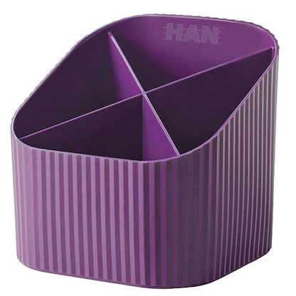 Artikelbild 2 für HAN Stiftehalter X-LOOP lila 100% Recyclingmaterial 4 Fächer 11,1 x 12,1 x 10,6 cm, Artikelnummer 440481