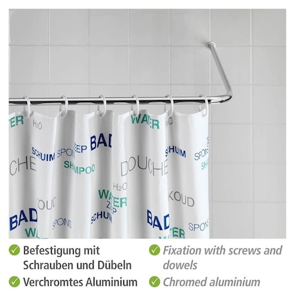 Artikelbild 2 für WENKO Metall Duschvorhangstange L-Form, Artikelnummer 664472