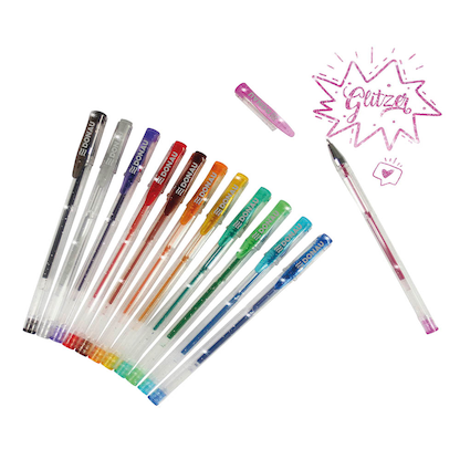 Artikelbild 9 für DONAU Glitzer Gelschreiber transparent 1,0 mm, Schreibfarbe: farbsortiert, 12 St., Artikelnummer 687407