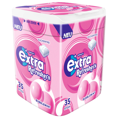 Artikelbild für extra® Refreshers BUBBLEMINT Kaugummis 35 Stück, Artikelnummer 473169