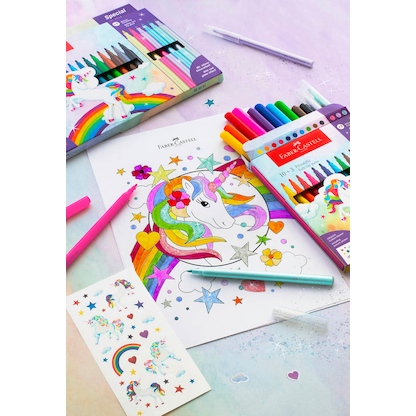 Artikelbild 5 für AKTION: FABER-CASTELL Einhorn Filzstifte farbsortiert, 13 St. + GRATIS Einhornsticker, Artikelnummer 589974