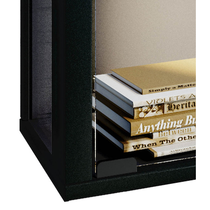 Artikelbild 2 für VCM my home Udina Hängevitrine schwarz 2 Fachböden mit Beleuchtung, Artikelnummer 781373