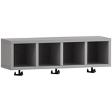 Artikelbild 1 für MÖBELPARTNER Hängeregal Balto 157368 platingrau 59,8 x 17,6 x 16,2 cm, Artikelnummer 323614