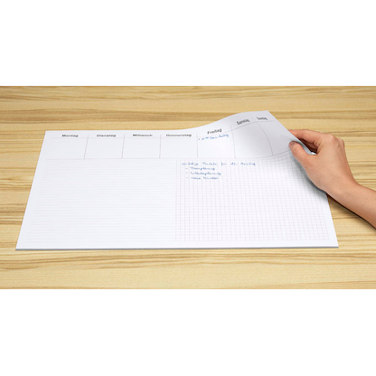 Artikelbild 8 für RNK-Verlag Schreibtischunterlage Office - liniert & kariert weiß Papier 48,0 x 33,0 cm, 30 Blatt, Artikelnummer 335024