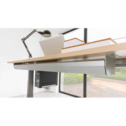 Artikelbild 3 für HAMMERBACHER KC16 Kabelwanne 126,2 cm silber, Artikelnummer 183432