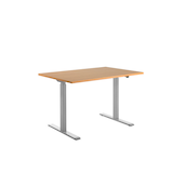 Artikelbild 1 für Topstar E-Table elektrisch höhenverstellbarer Schreibtisch buche rechteckig, T-Fuß-Gestell grau 120,0 x 80,0 cm, Artikelnummer 501027