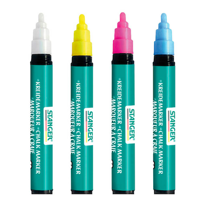 Artikelbild 2 für STANGER small Kreidemarker farbsortiert 2,0 - 6,0 mm, 4 St., Artikelnummer 386207