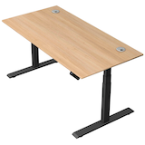 Artikelbild 1 für Kerkmann Move 2 Plus elektrisch höhenverstellbarer Schreibtisch eiche hell rechteckig, T-Fuß-Gestell anthrazit 160,0 x 80,0 cm, Artikelnummer 520029
