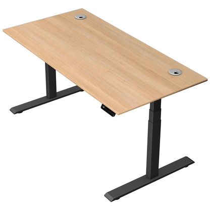 Artikelbild für Kerkmann Move 2 Plus elektrisch höhenverstellbarer Schreibtisch eiche hell rechteckig, T-Fuß-Gestell anthrazit 160,0 x 80,0 cm, Artikelnummer 520029