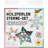 Artikelbild 1 für folia Perlen-Set Holzperlen Sterne pastell, Artikelnummer 508212
