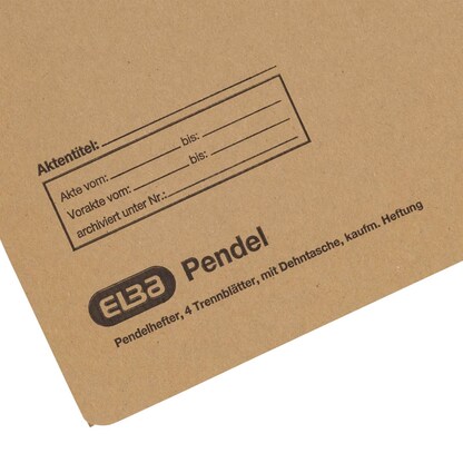 Artikelbild 5 für ELBA Pendelhefter Karton naturbraun 4 x kaufmännische Heftung, Artikelnummer 332617