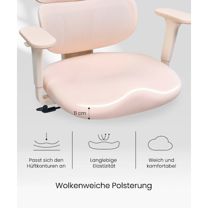 Artikelbild 7 für FlexiSpot Bürostuhl BS5W Stoff orange, Gestell schwarz, Artikelnummer 656359