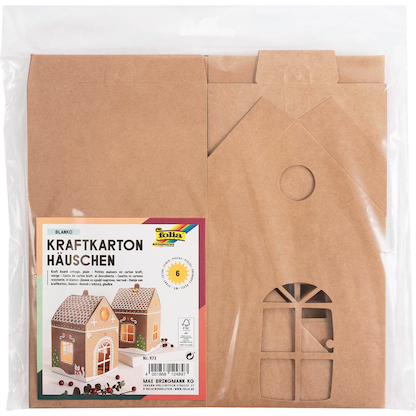 Artikelbild 2 für folia Faltschachteln Lebkuchenhäuschen beige 6 St., Artikelnummer 794995