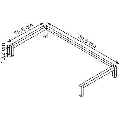 Artikelbild 2 für HAMMERBACHER FlexWall Möbelfüße weiß 79,8 x 39,8 x 10,2 cm, Artikelnummer 949691