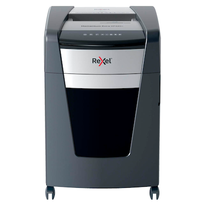 Artikelbild 2 für Rexel XP420+ Aktenvernichter mit Partikelschnitt P-4, 4 x 35 mm, bis 21,0 l, grau, Artikelnummer 255819