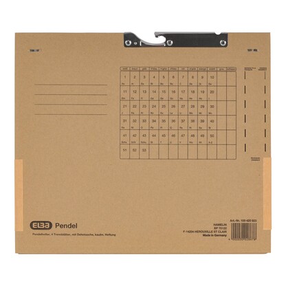 Artikelbild 3 für ELBA Pendelhefter Karton naturbraun 4 x kaufmännische Heftung, Artikelnummer 332617