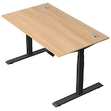 Artikelbild 1 für Kerkmann Move 2 Plus elektrisch höhenverstellbarer Schreibtisch eiche hell rechteckig, T-Fuß-Gestell anthrazit 140,0 x 80,0 cm, Artikelnummer 520043