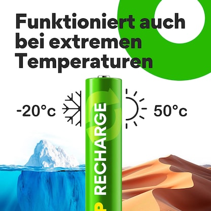 Artikelbild 10 für 4 GP Akkus Recharge Mignon AAA 800 mAh, Artikelnummer 723399