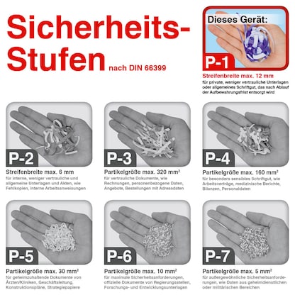 Artikelbild 4 für Fellowes Powershred P-25S Aktenvernichter mit Streifenschnitt P-1, 7 mm, bis 5 Blatt, schwarz, Artikelnummer 382046