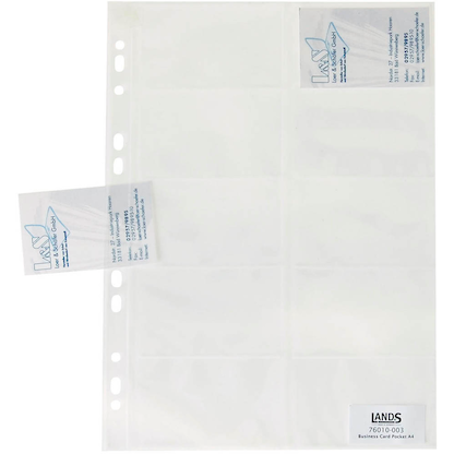 Artikelbild 3 für 10 Lands Visitenkartenhüllen DIN A4 glasklar glatt 0,08 mm, Artikelnummer 202707