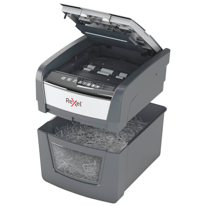 Artikelbild 6 für AKTION: Rexel Optimum AutoFeed+ 45X Aktenvernichter mit Partikelschnitt P-4, 4 x 28 mm, bis 45 Blatt, schwarz mit 15 Euro CashBack, Artikelnummer 267342