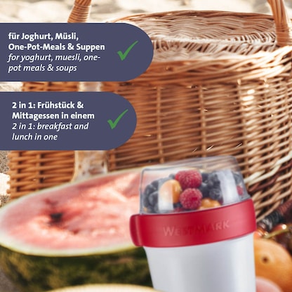 Artikelbild 3 für WESTMARK Speisebehälter weiß/rot 1150,0 ml, Artikelnummer 996823
