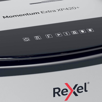 Artikelbild 13 für Rexel XP420+ Aktenvernichter mit Partikelschnitt P-4, 4 x 35 mm, bis 21,0 l, grau, Artikelnummer 255819