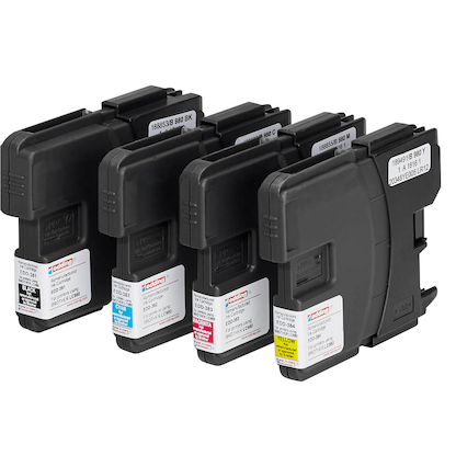 Artikelbild 3 für edding EDD-433 schwarz, cyan, magenta, gelb Druckerpatronen kompatibel zu brother LC-980BK/C/M/Y, 4er-Set, Artikelnummer 283768