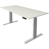Artikelbild 1 für Kerkmann Move 3 tube elektrisch höhenverstellbarer Schreibtisch weiß rechteckig, T-Fuß-Gestell silber 180,0 x 80,0 cm, Artikelnummer 289492
