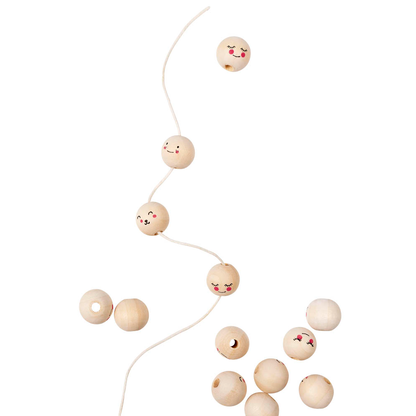 Artikelbild 4 für folia Bastelset Holzperlen Gesicht natur, Artikelnummer 479432