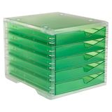 Artikelbild 1 für styro Schubladenbox styroswingbox light gecko 275-8430.25124, DIN A4 mit 5 Schubladen, Artikelnummer 821864