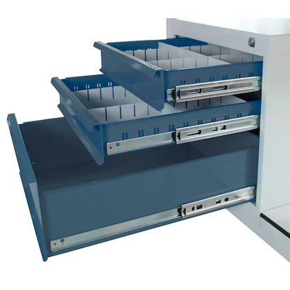 Artikelbild 3 für ADB Werkbank Eko lichtgrau, anthrazitgrau 3 Schubladen 130,0 x 60,0 x 85,0 cm, Artikelnummer 204766