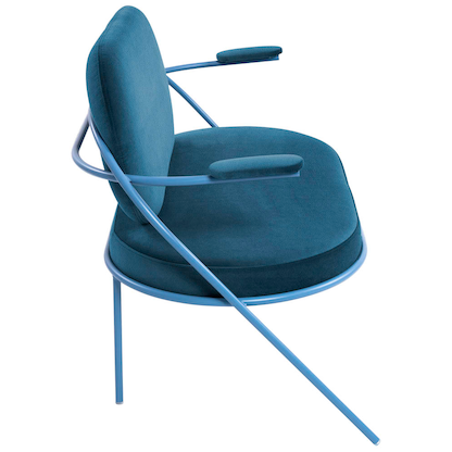 Artikelbild 3 für meet powered by PAPERFLOW 2-Sitzer Sofa SATURNE blau Kunstleder, 1 St., Artikelnummer 231239