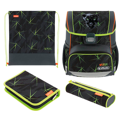 Artikelbild für herlitz Schulranzen-Set Loop Plus Wild Life Kunstfaser grau, Artikelnummer 271488