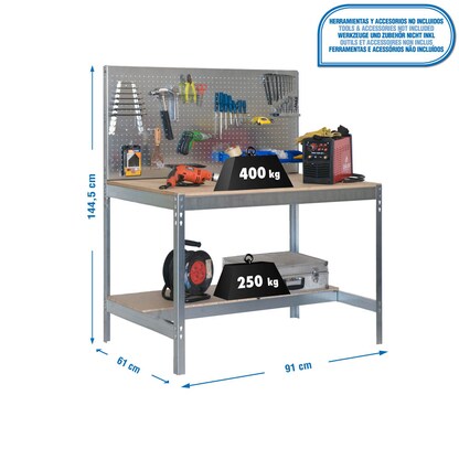 Artikelbild 2 für Simonrack Werkbank SIMONWORK BT2 silber 91,0 x 61,0 x 144,5 cm, Artikelnummer 359097