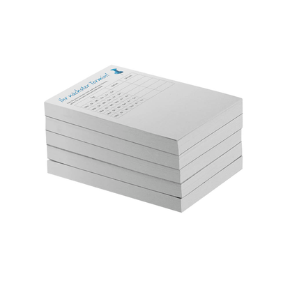 Artikelbild 5 für grau Terminblöcke grau DIN A7, ca. 100 Blatt, 5 Blöcke, Artikelnummer 245478