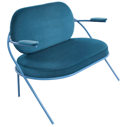 Artikelbild für meet powered by PAPERFLOW 2-Sitzer Sofa SATURNE blau Kunstleder, 1 St., Artikelnummer 231239